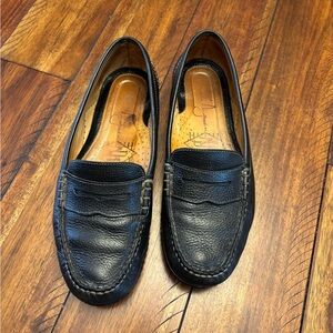 Martin Dingman Bill Black Leather Penny Loafer Driving Moc-US 11 M